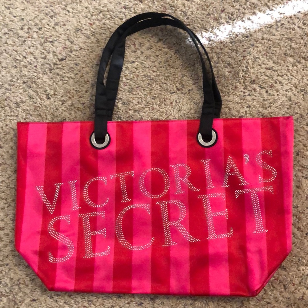Victoria Secret Rhinestone Logo Tote Bag